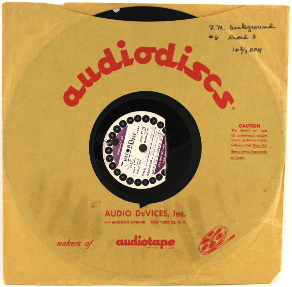 LP-10inchRecordDisc-PredidentHooverSpeech-Disk1of2 Jpg